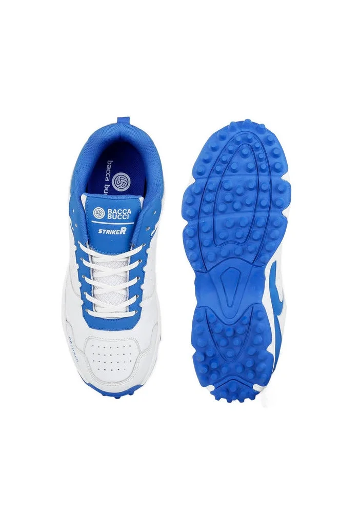 Bacca Bucci Blue and White STRIKER Cricket Shoes for Men | Best Price UAE